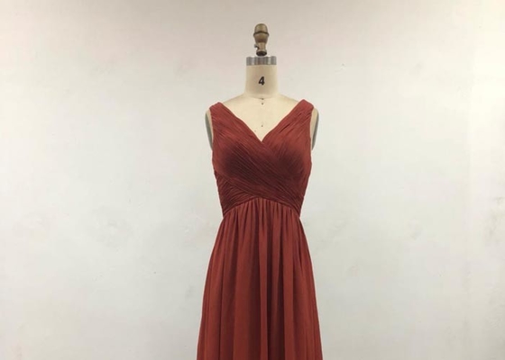 Pretty A Line Wedding Bridesmaid Dresses With Embroidery Decoration Water Soluble