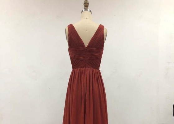 Pretty A Line Wedding Bridesmaid Dresses With Embroidery Decoration Water Soluble