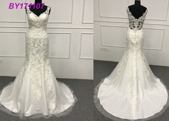 Bridal Elegant A Line Wedding Dresses / Sexy Beading A Line Dress Wedding Gown