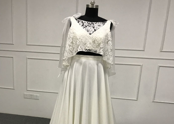 Luxurious A Line Ball Gown Wedding Dress With Mesh Long Train 100% Real Photos