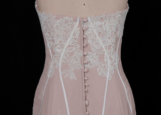 Sweetheart Pink Multi Colored Wedding Gowns Zipper With Bottom Back Design