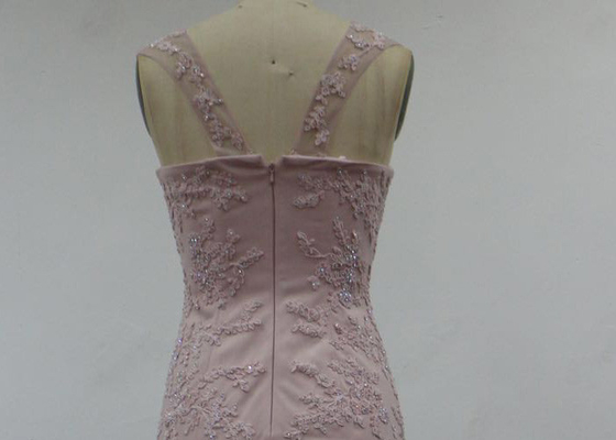 Plus Size Straps Ladies Evening Dresses With Tulle Embroidered Technics Corset Back