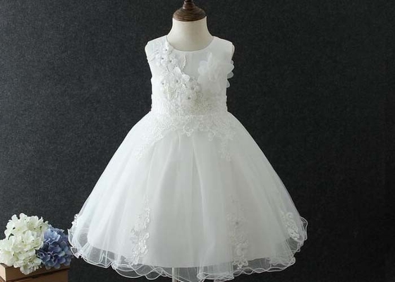 Fancy Unicorn Tulle Childrens Flower Girl Dresses Ankle Length Sleeveless 3-12 Years
