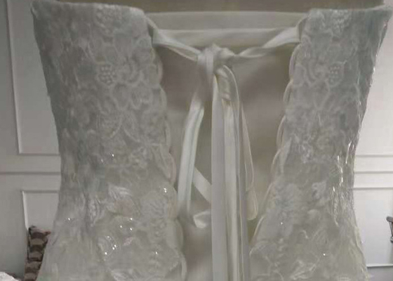 Luxury Blush Sequins Lace Bridal Gowns Plus Size With Train Lace Up Back