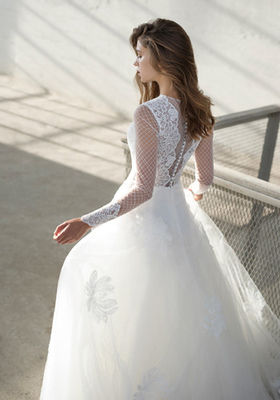 Mesh Tulle Lace Small Train Ivory Female Wedding Dress Plus Size Zipper Back