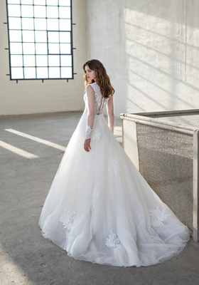 Mesh Tulle Lace Small Train Ivory Female Wedding Dress Plus Size Zipper Back