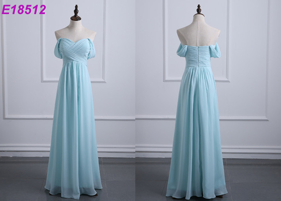 Off The Shoulder Szyfonowa suknia ślubna dla druhen Casual Custom Made Rozmiar
